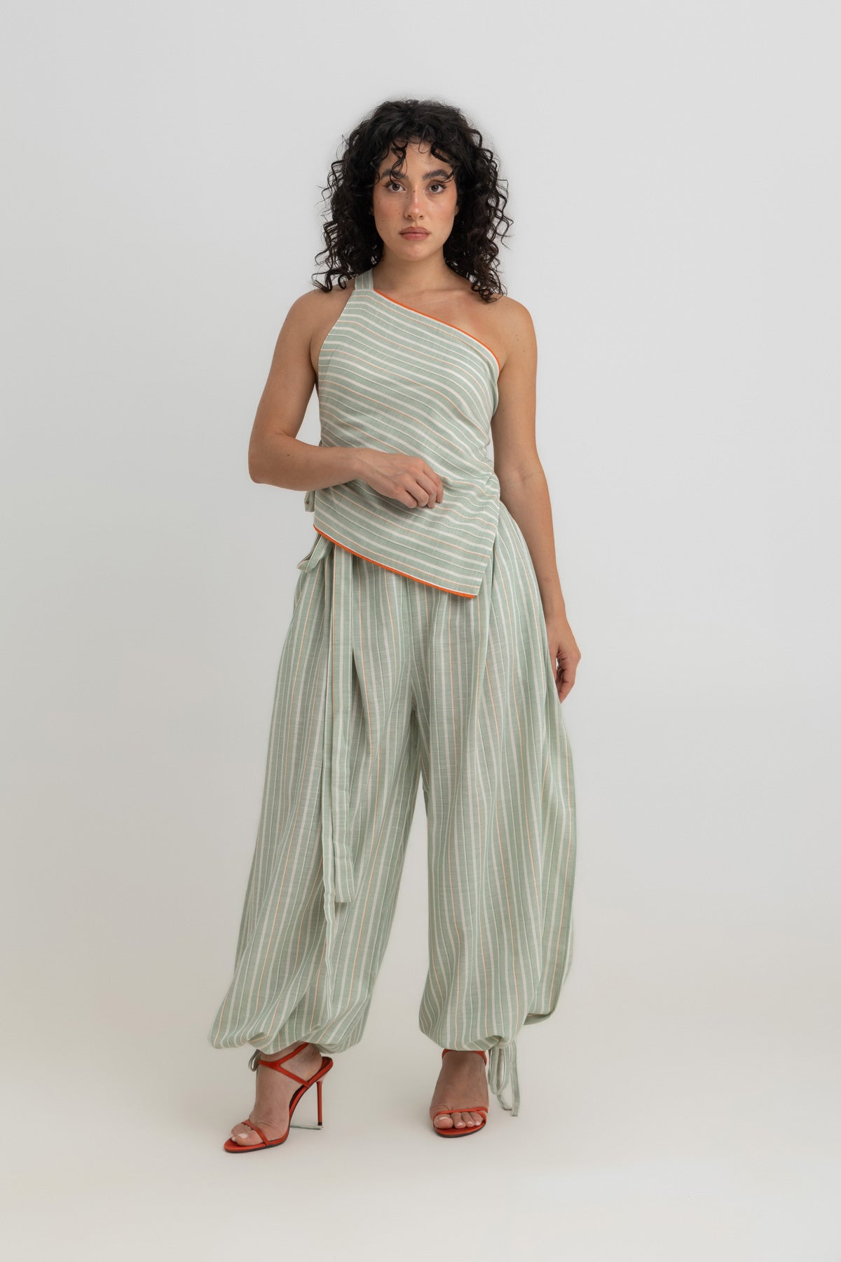 Magic Relaxed Pants - Green Striped