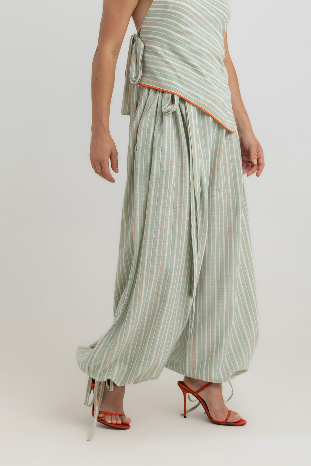 Magic Relaxed Pants - Green Striped