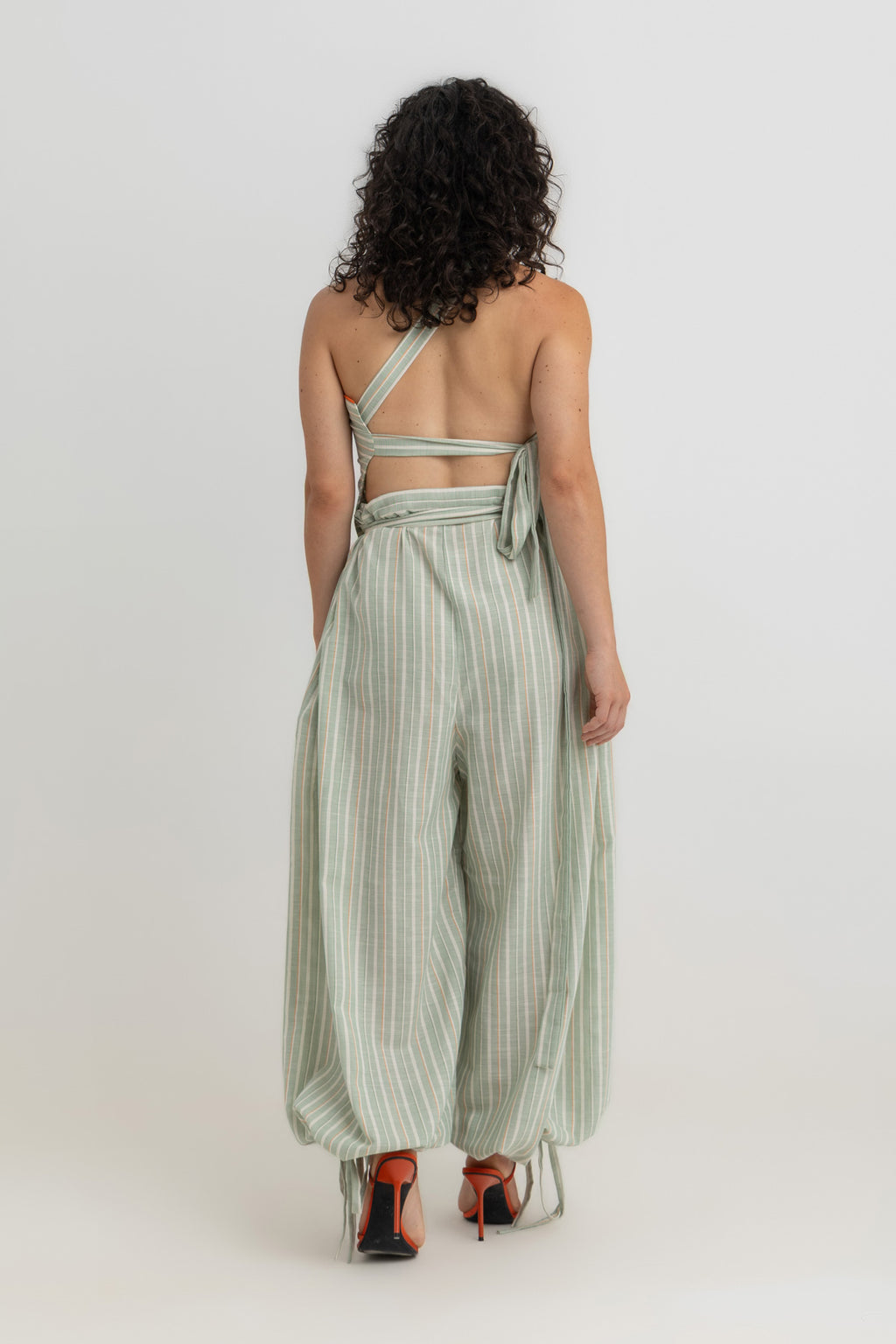 Magic Relaxed Pants - Green Striped