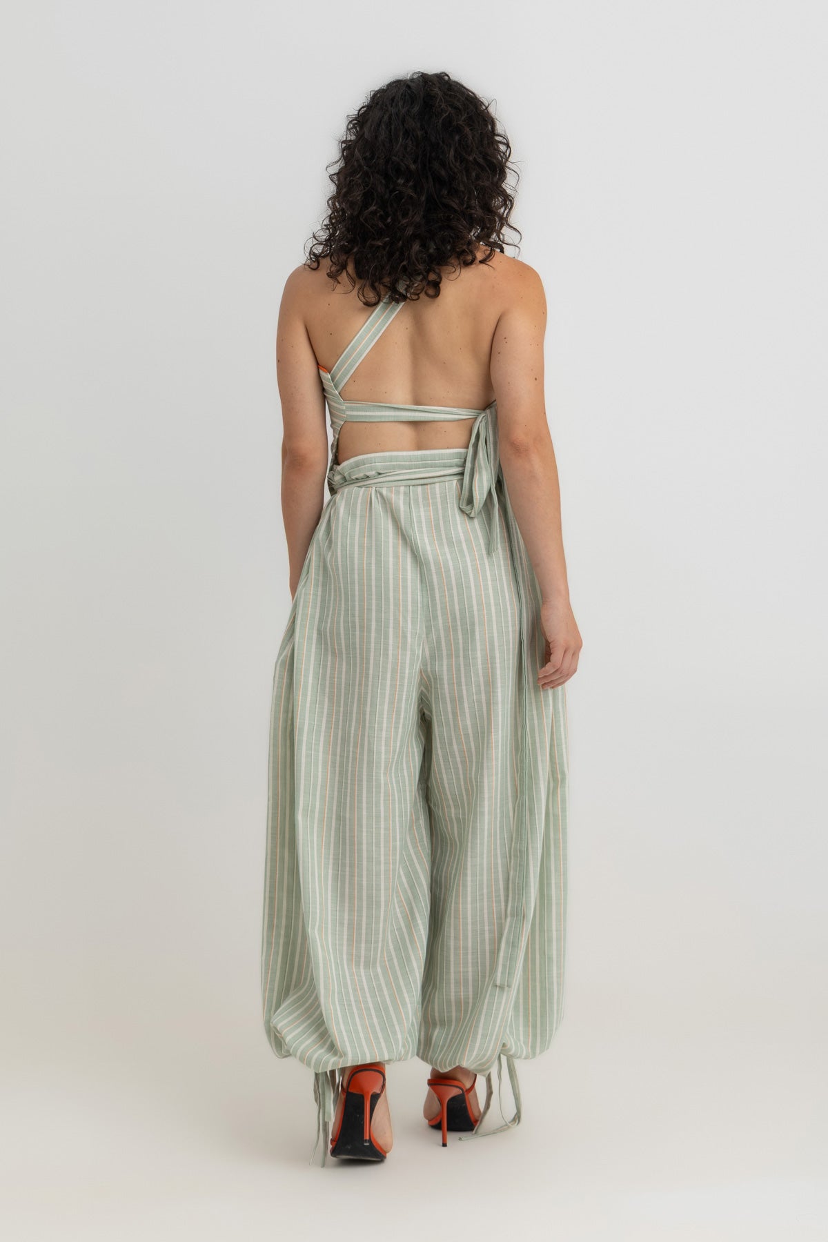 Magic Relaxed Pants - Green Striped