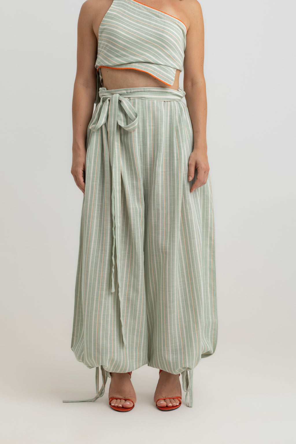 Magic Relaxed Pants - Green Striped