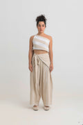 Soko  Backless Top- Beige Striped