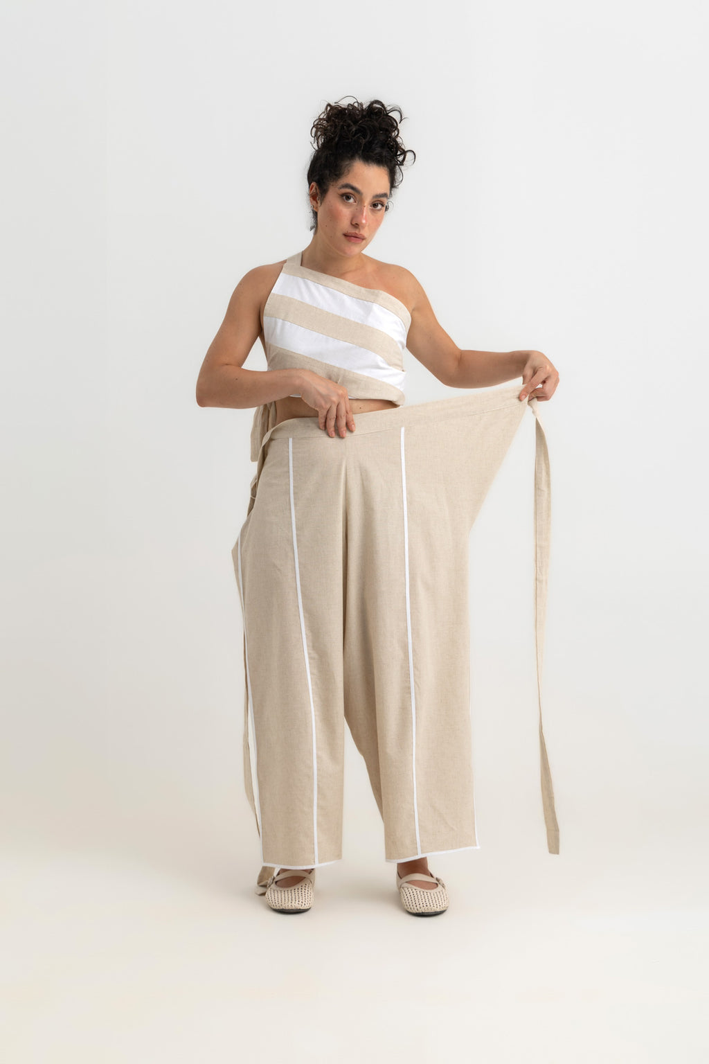 Noa Adjustable Pants - Beige