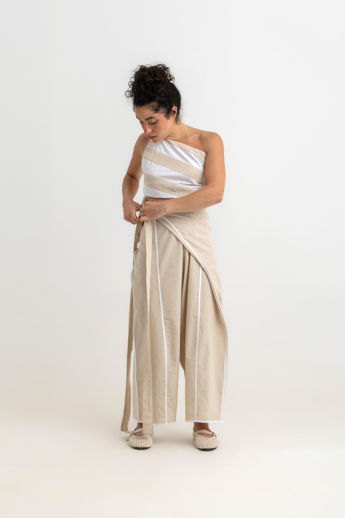 Noa Adjustable Pants - Beige