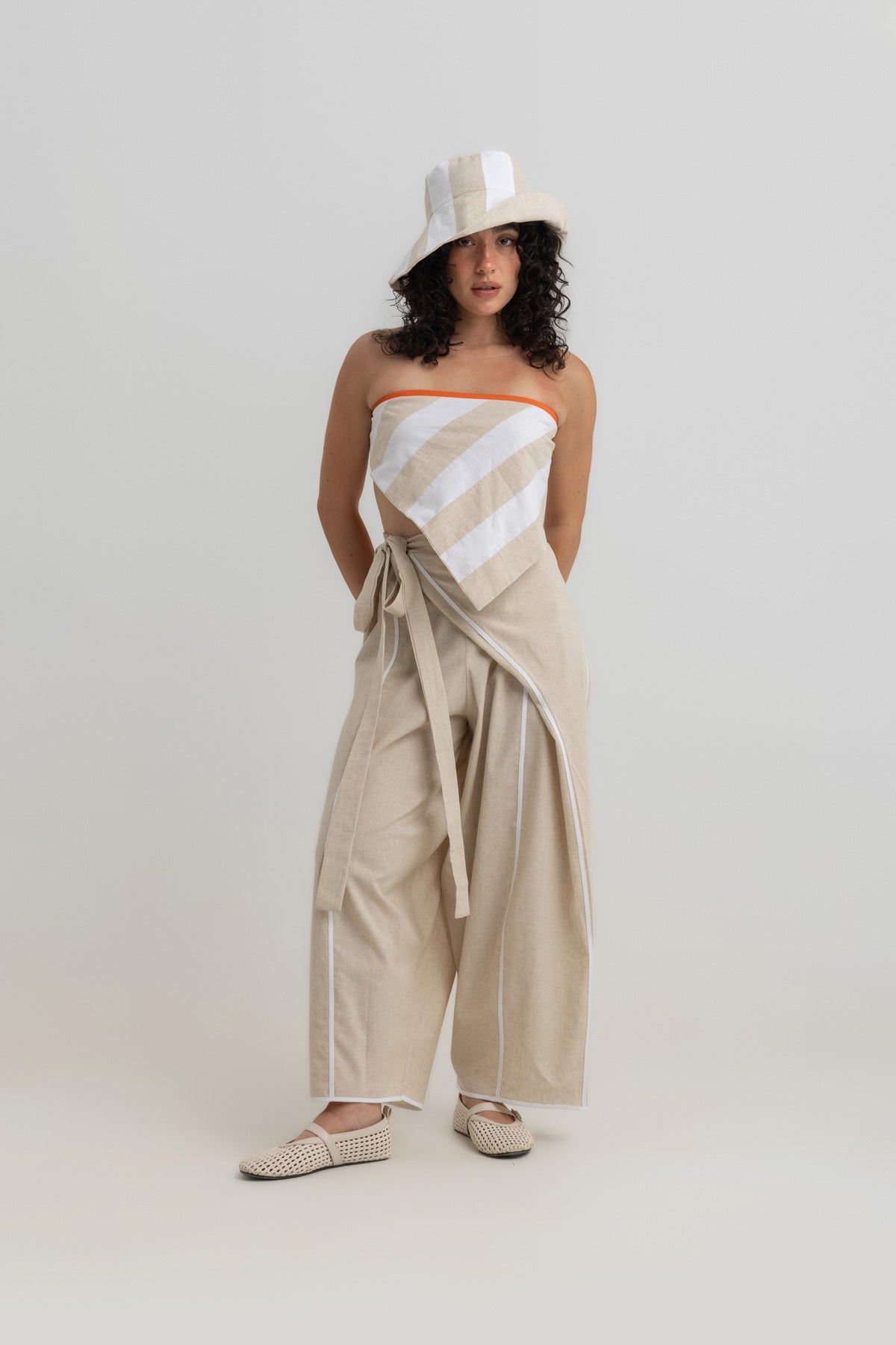 Noa Adjustable Pants - Beige