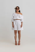 Queen Cropped Top- White