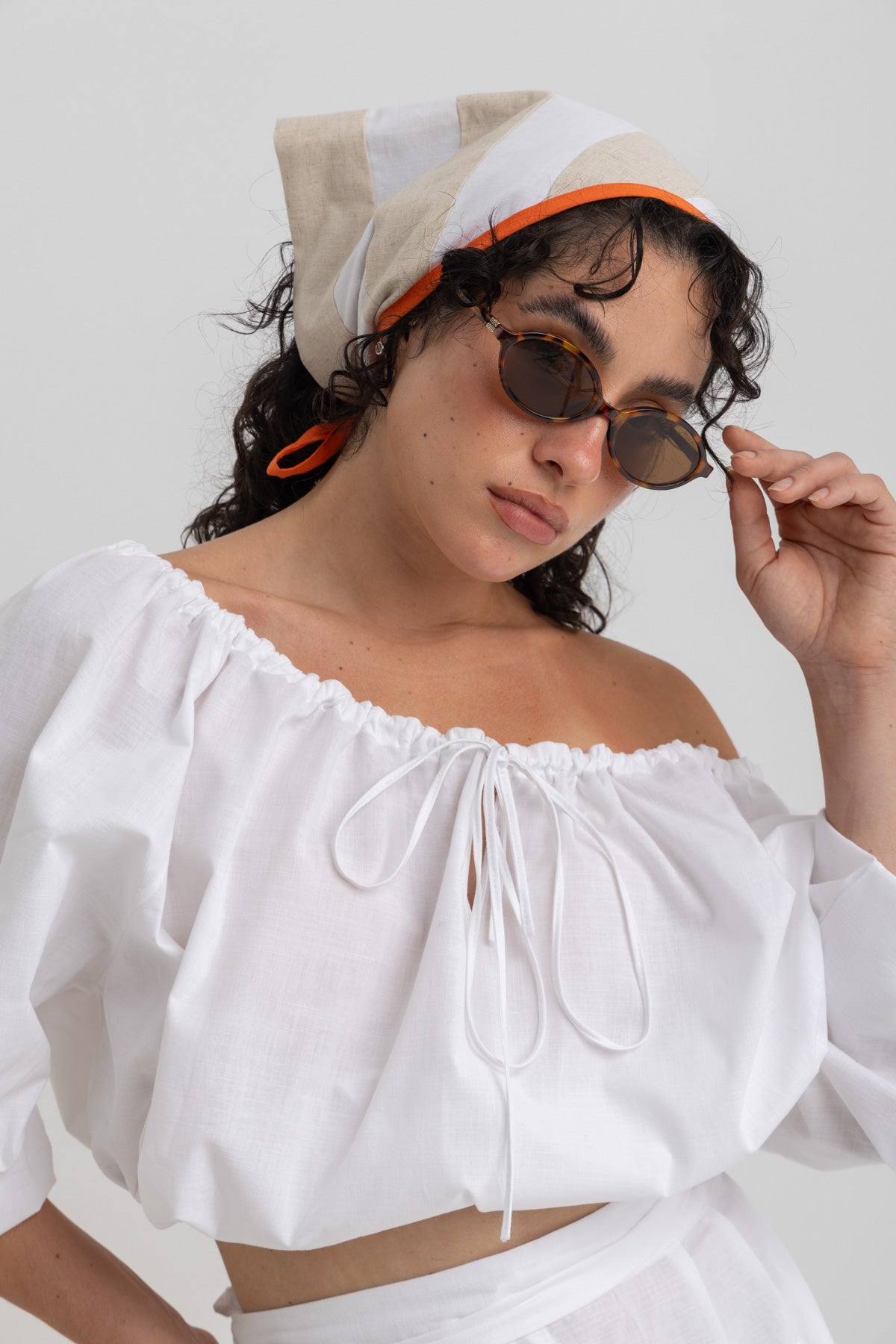 Lina Reversible Scarf - Beige