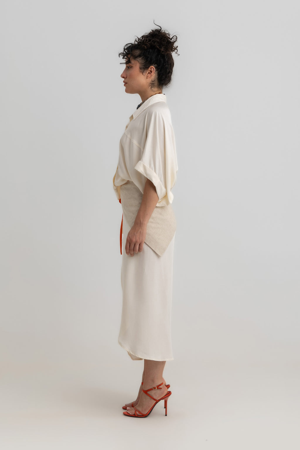 Carolina Wrapped Skirt- Offwhite