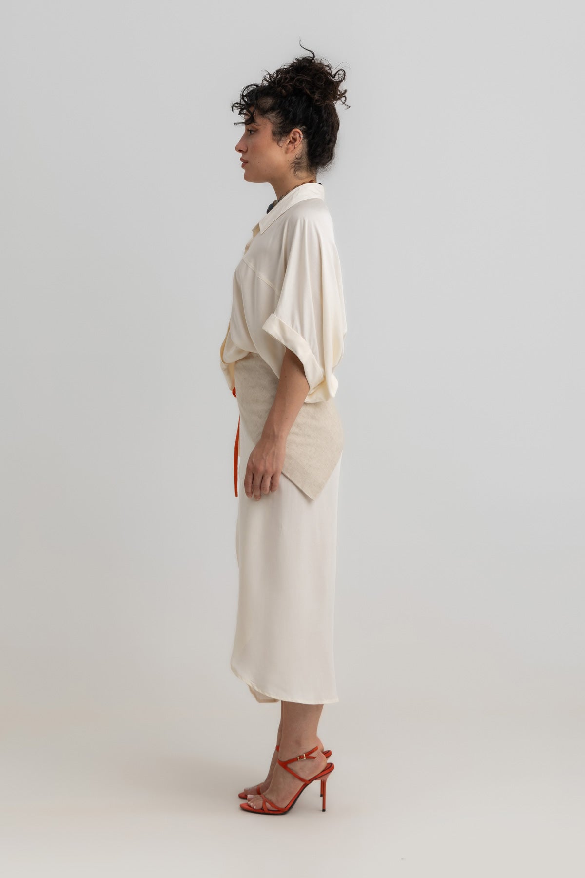 Carolina Wrapped Skirt- Offwhite