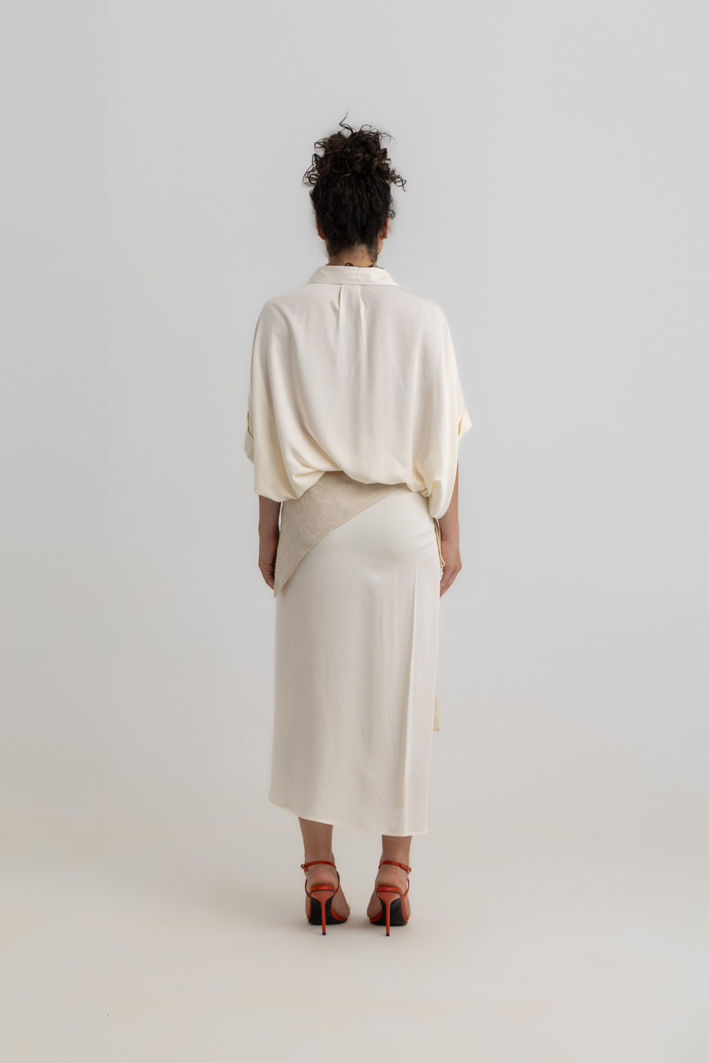 Nara Cropped Shirt- Offwhite