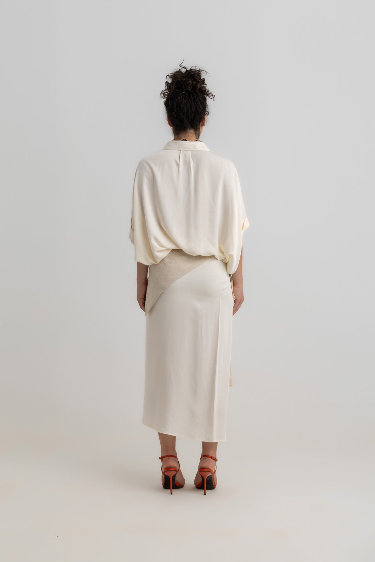 Nara Cropped Shirt- Offwhite