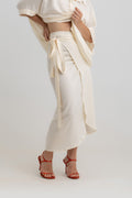 Carolina Wrapped Skirt- Offwhite