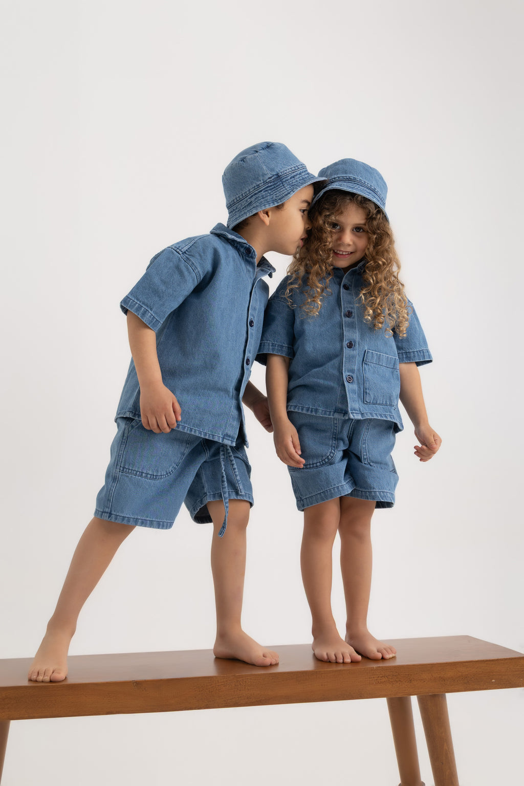 Kiko Kids Half-Sleeve Shirt - Denim