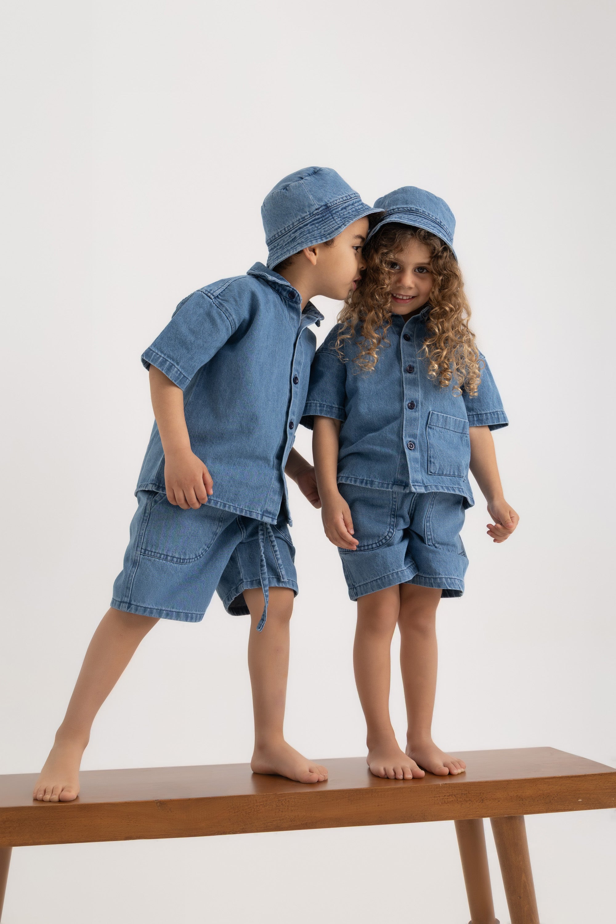 Kiko Kids Half-Sleeve Shirt - Denim