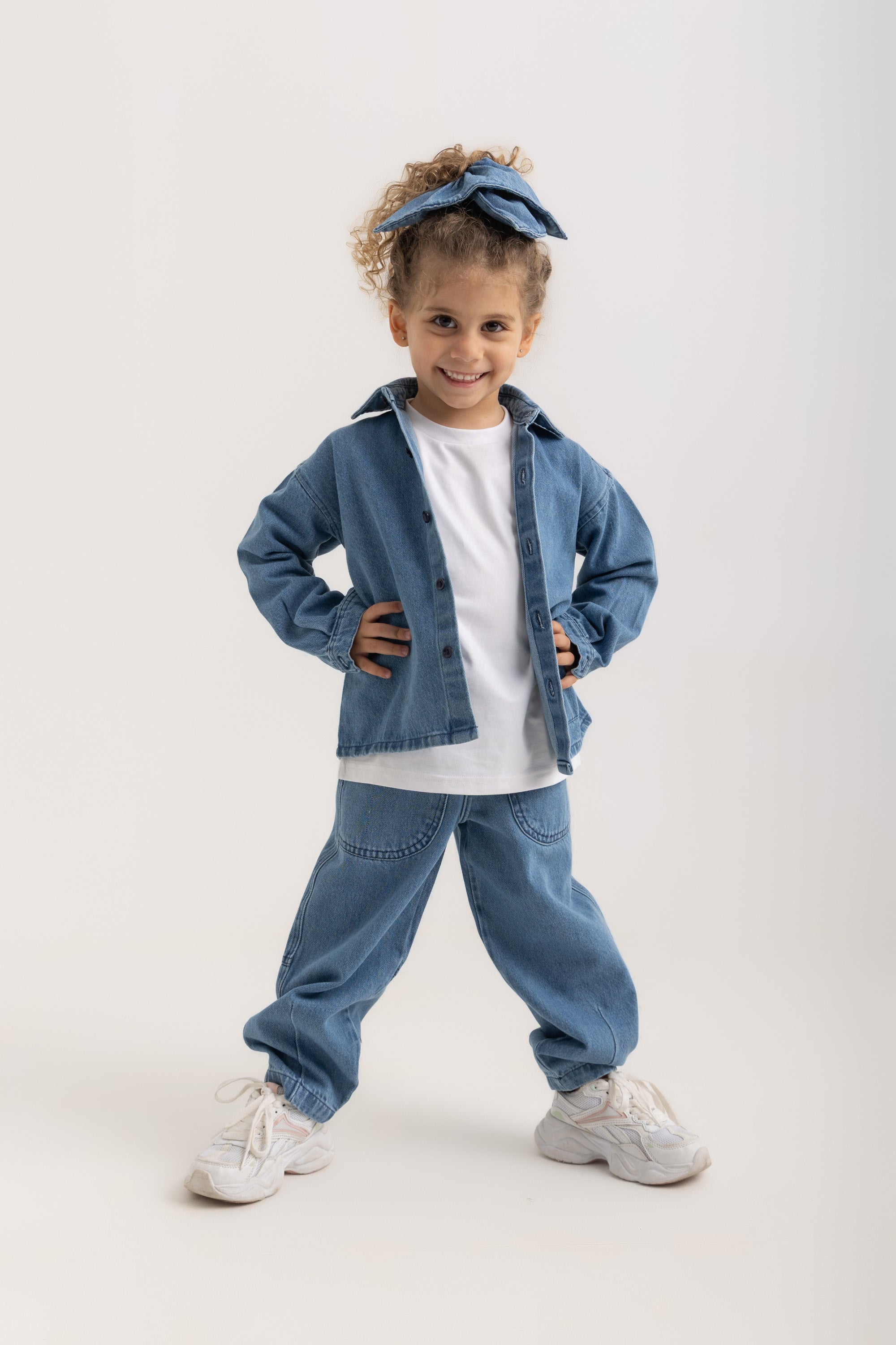 Kiko Kids Long-Sleeve Shirt - Denim
