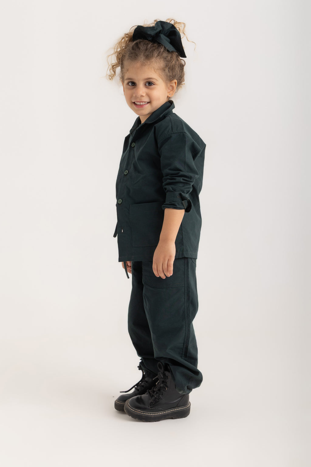 Bobo Kids Pants - Forest Green Oxford