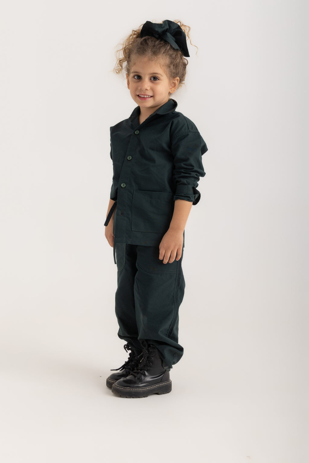Bobo Kids Pants - Forest Green Oxford