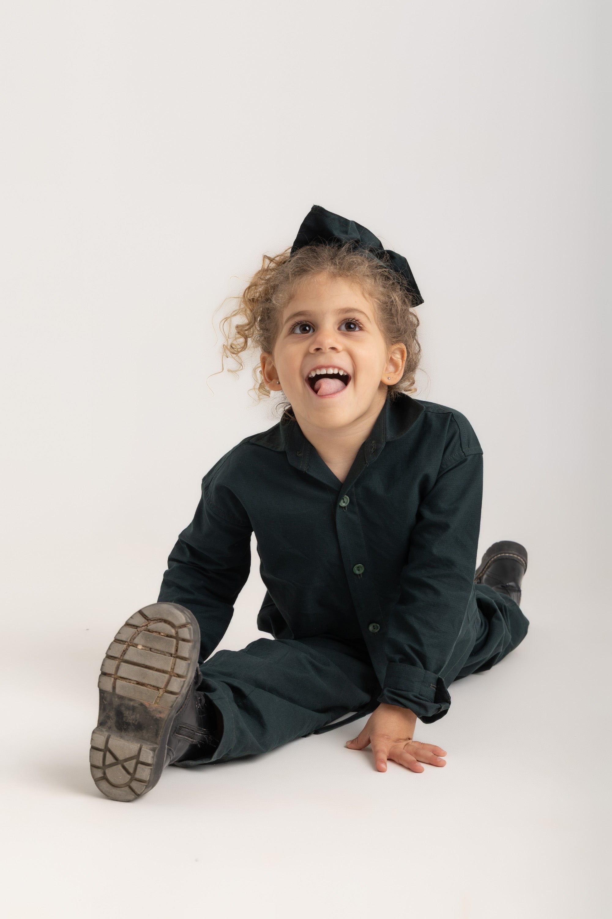 Bobo Kids Pants - Forest Green Oxford