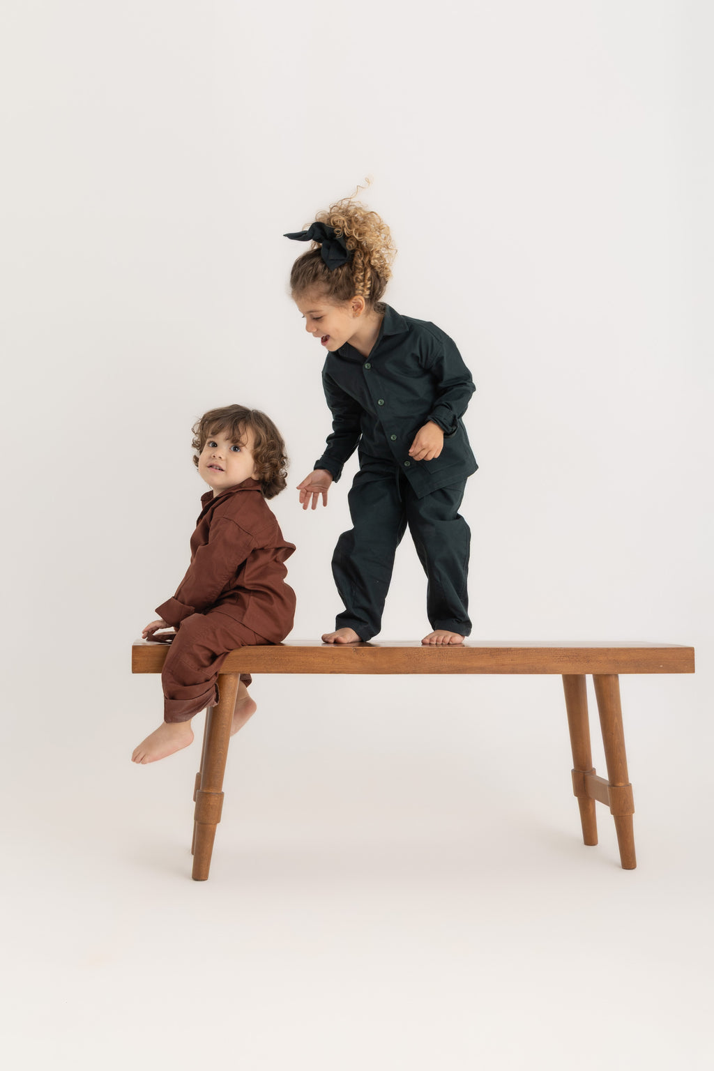 Bobo Kids Pants - Forest Green Oxford