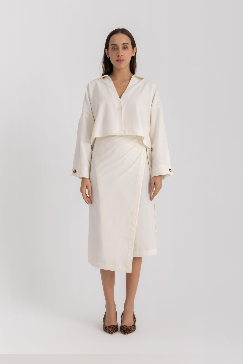 Maya Wrapped Skirt - Offwhite