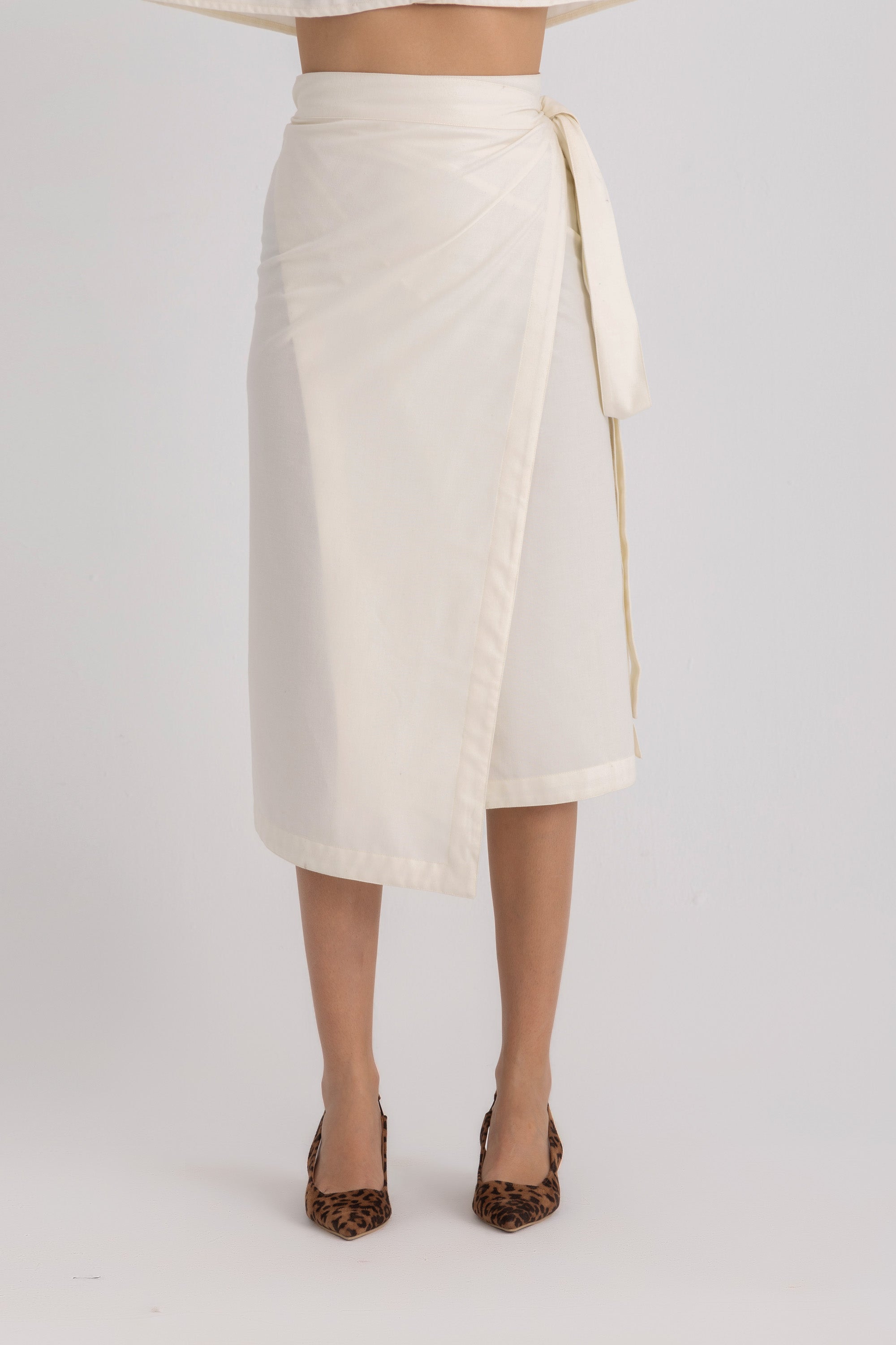 Maya Wrapped Skirt - Offwhite
