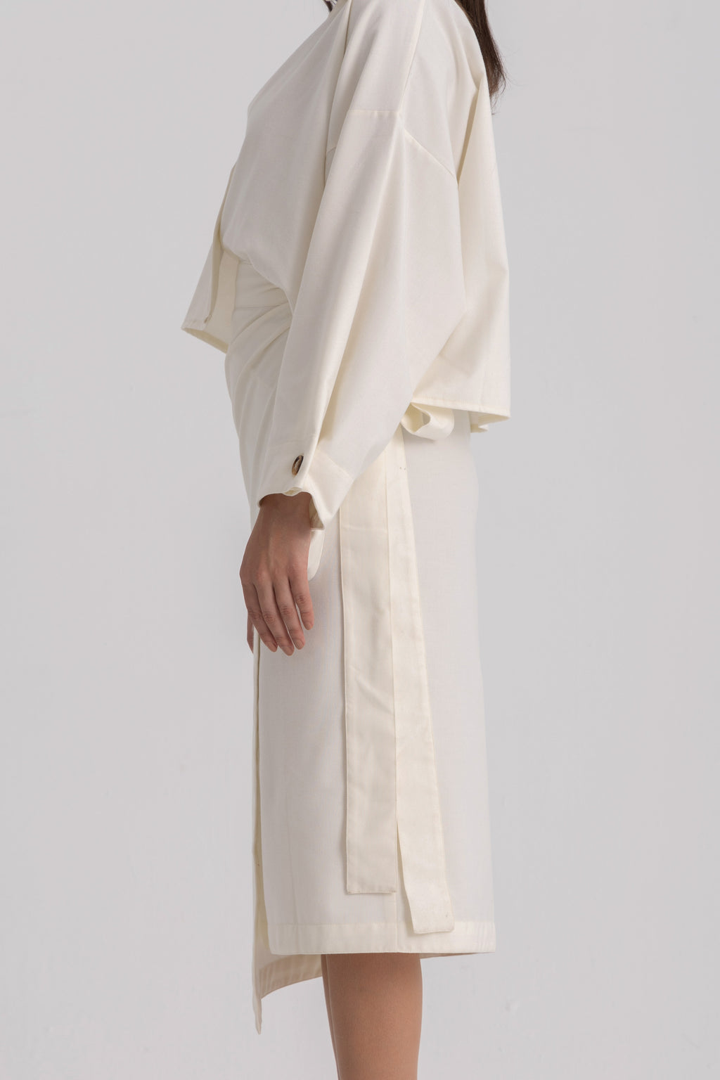 Maya Wrapped Skirt - Offwhite