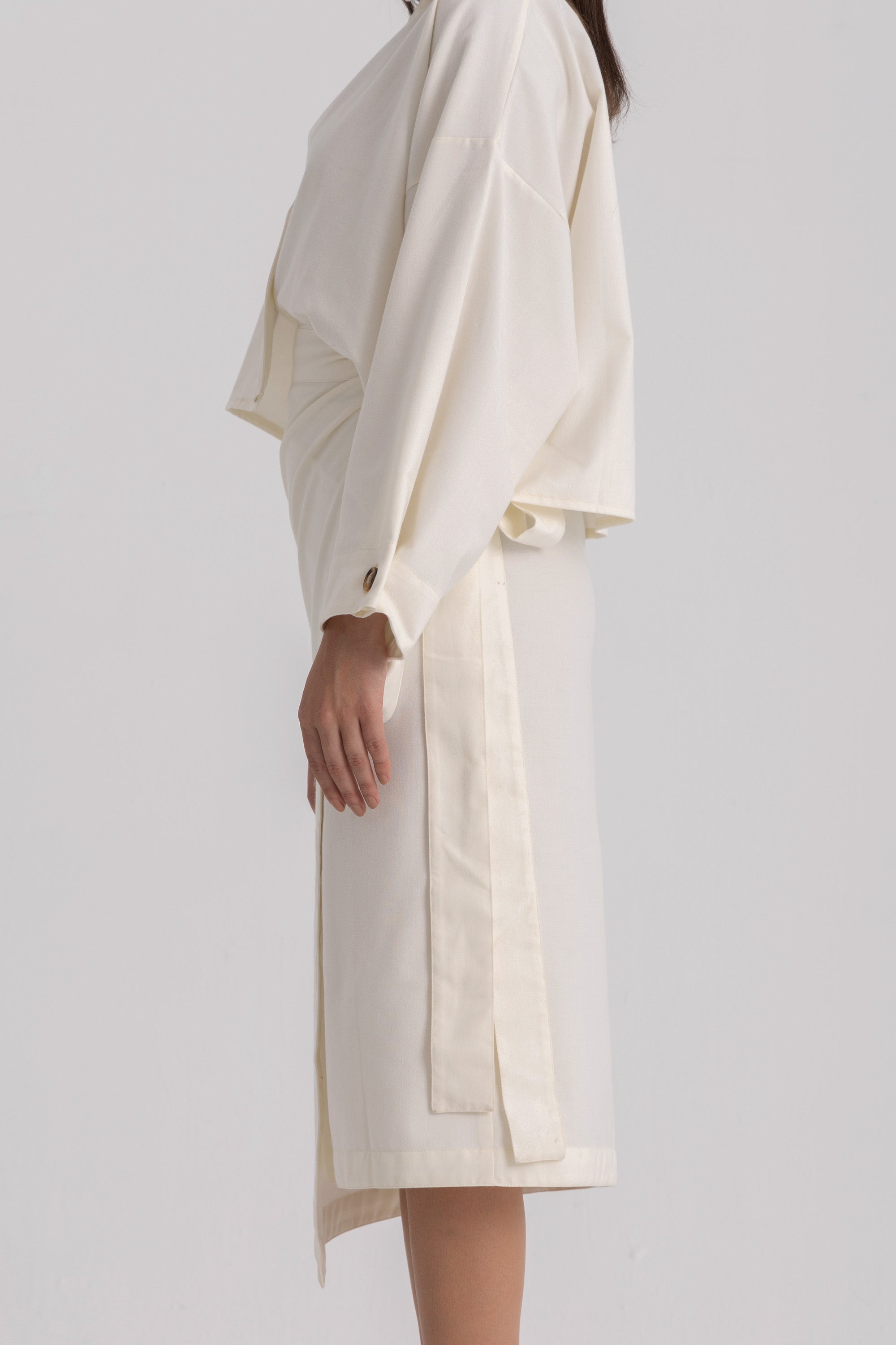 Maya Wrapped Skirt - Offwhite