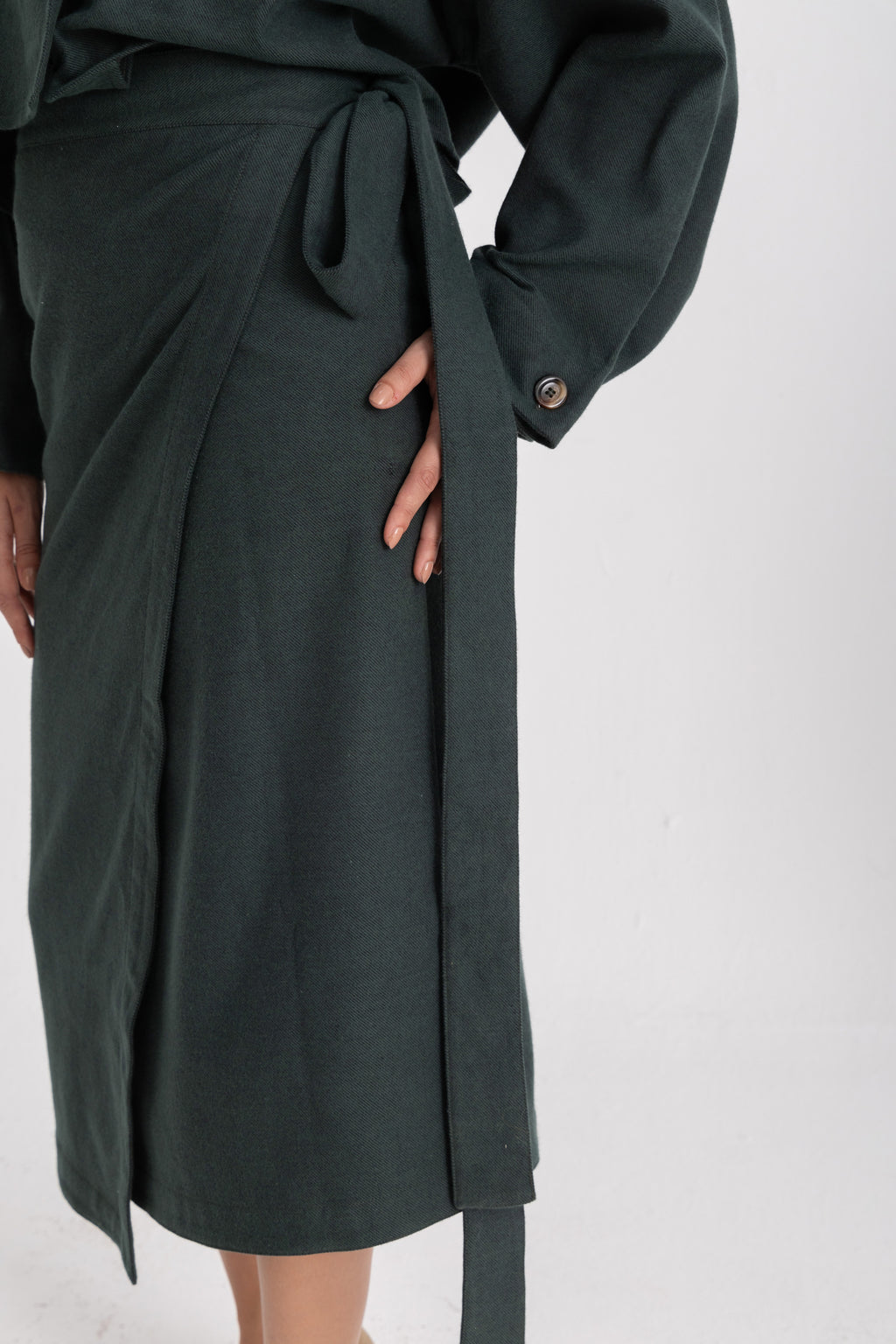 Maya Wrapped Skirt - Green