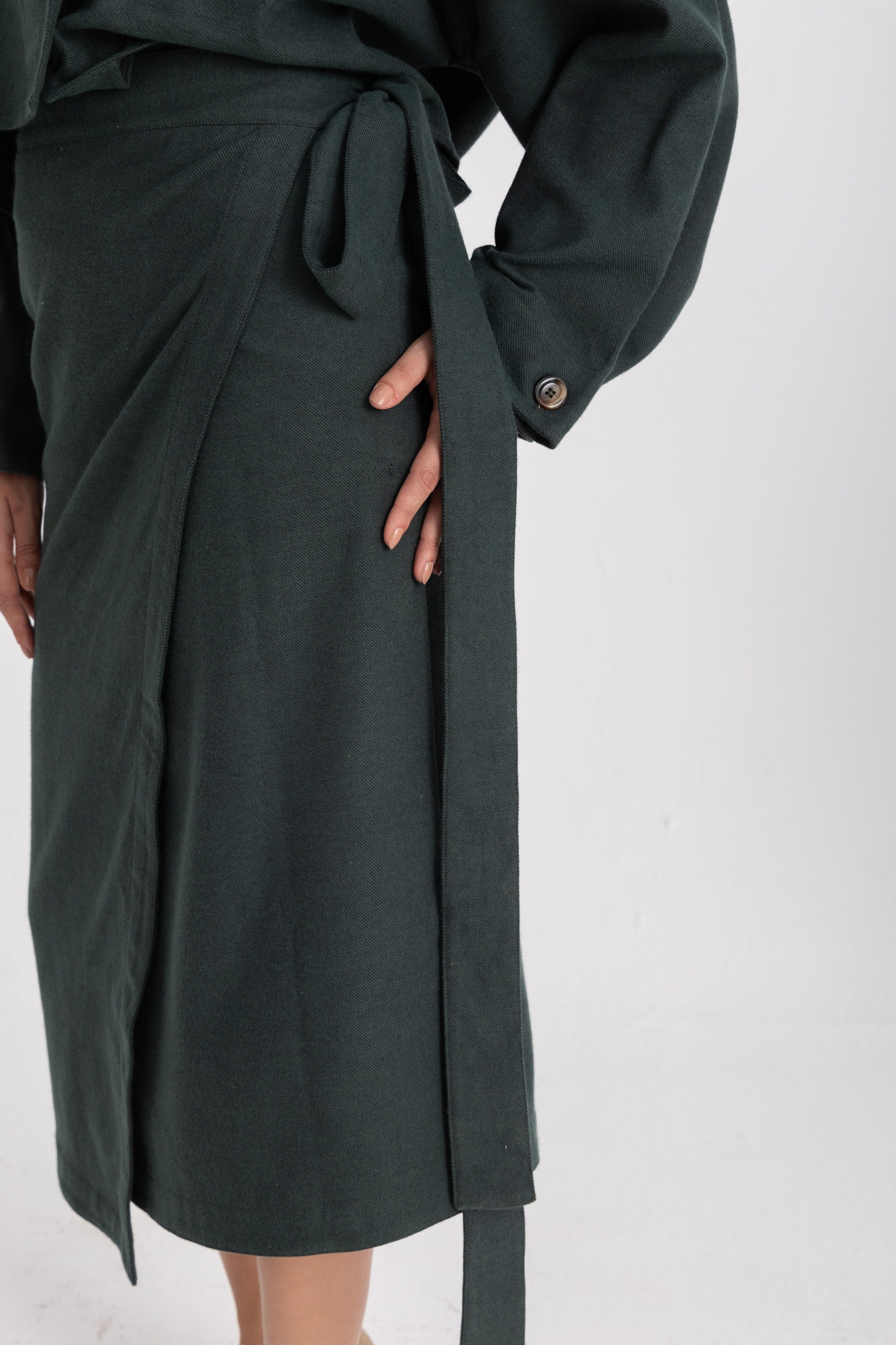 Maya Wrapped Skirt - Green