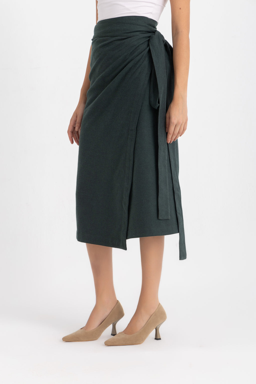 Maya Wrapped Skirt - Green