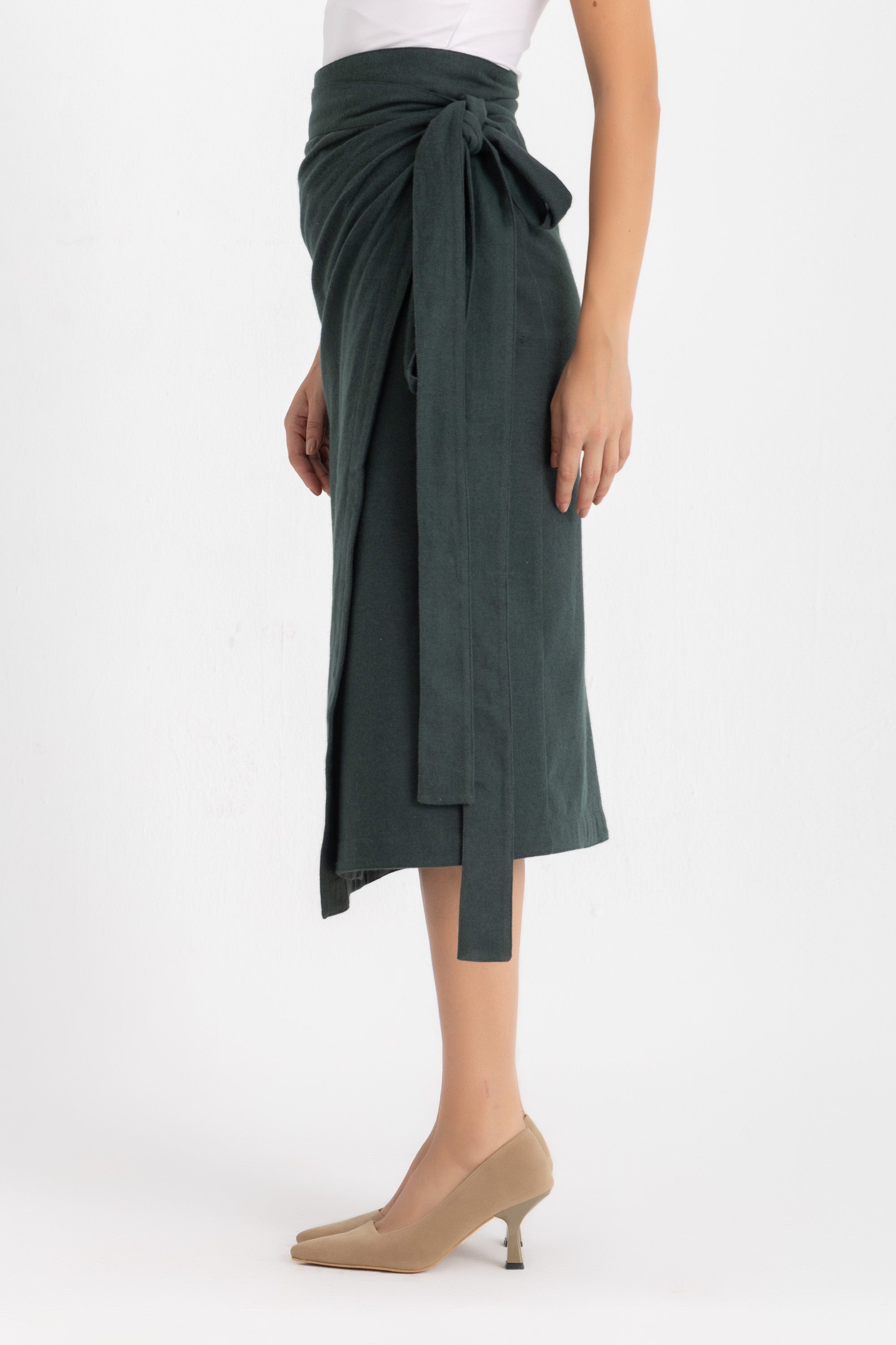 Maya Wrapped Skirt - Green