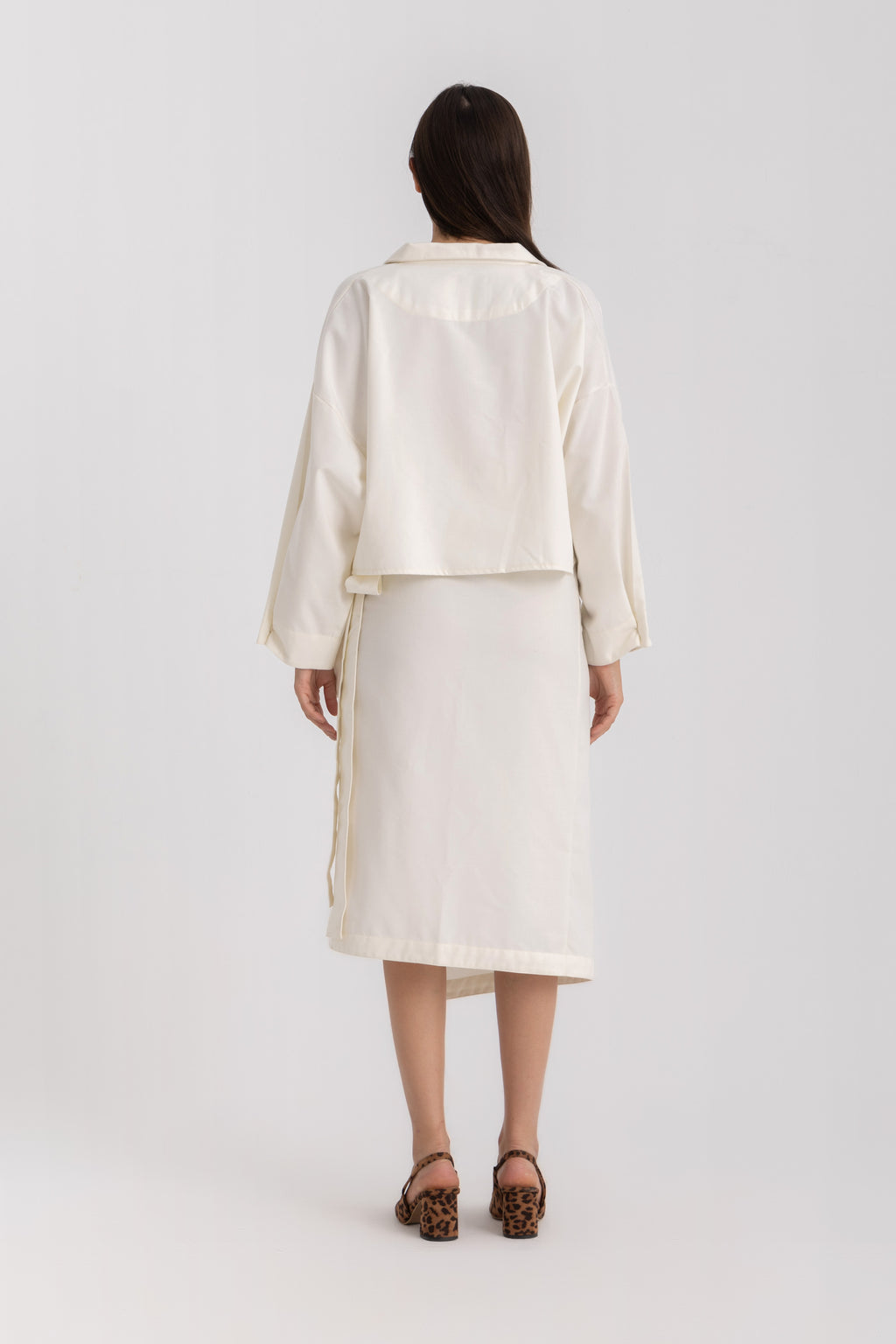 Pola Cropped Shirt - Offwhite