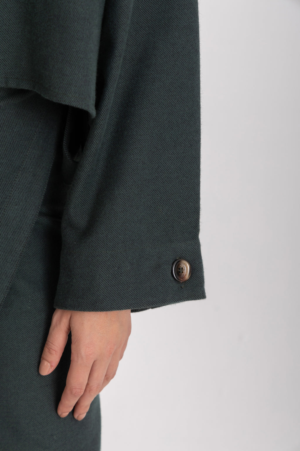 Pola Cropped Shirt - Green