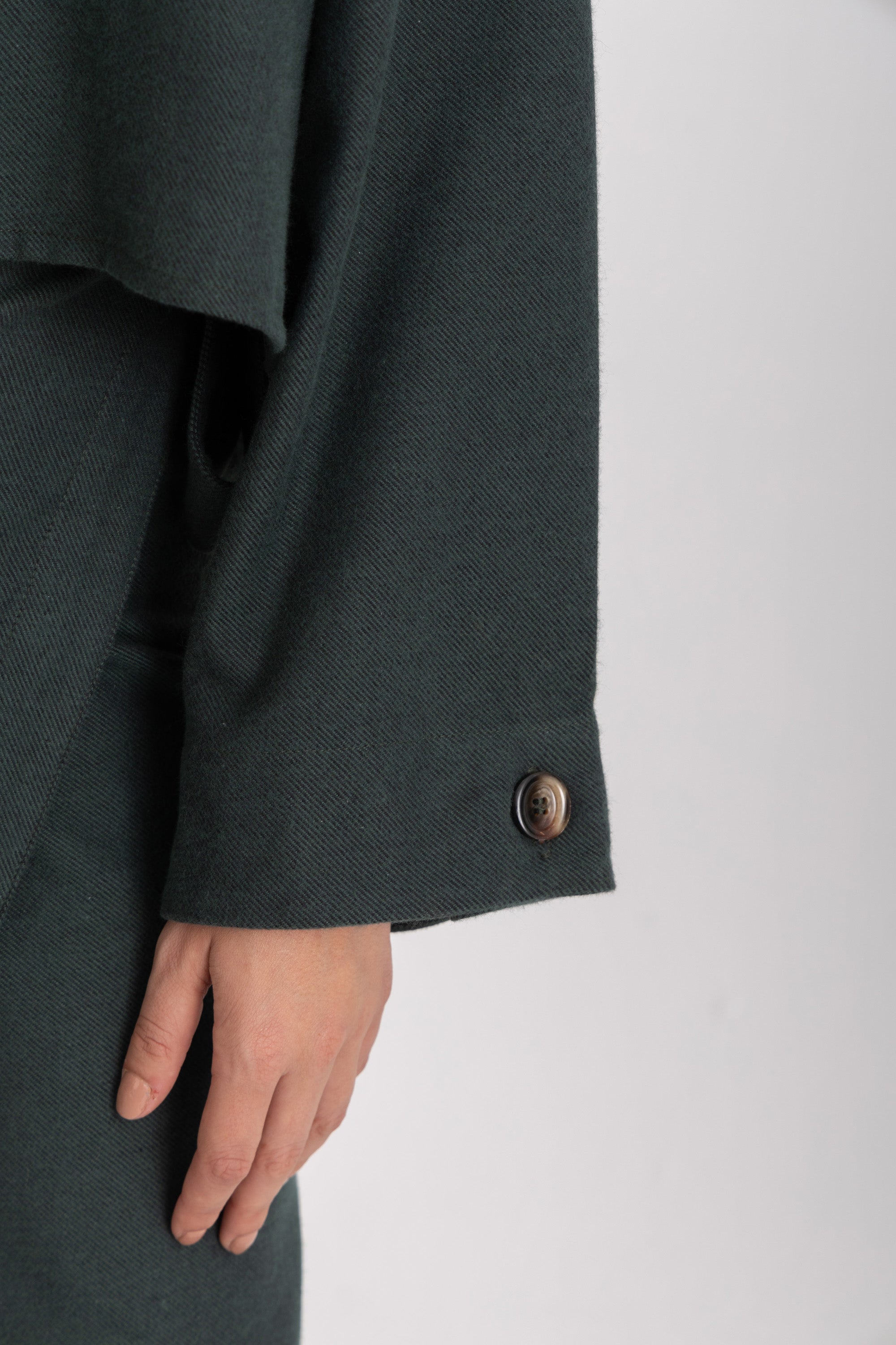 Pola Cropped Shirt - Green