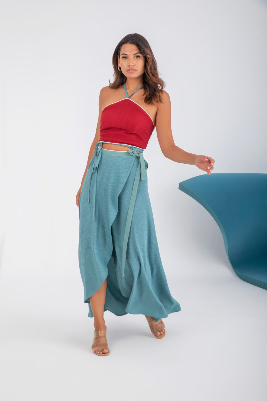 Viva Reversible Top - Dusty Teal