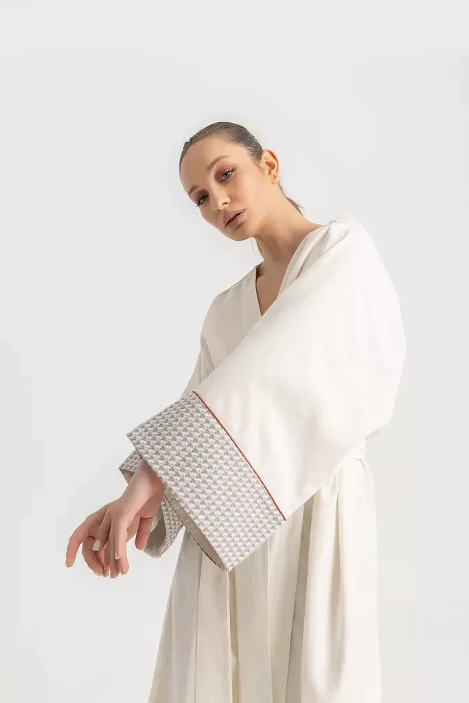 Kina Kaftan Dress - Ecru