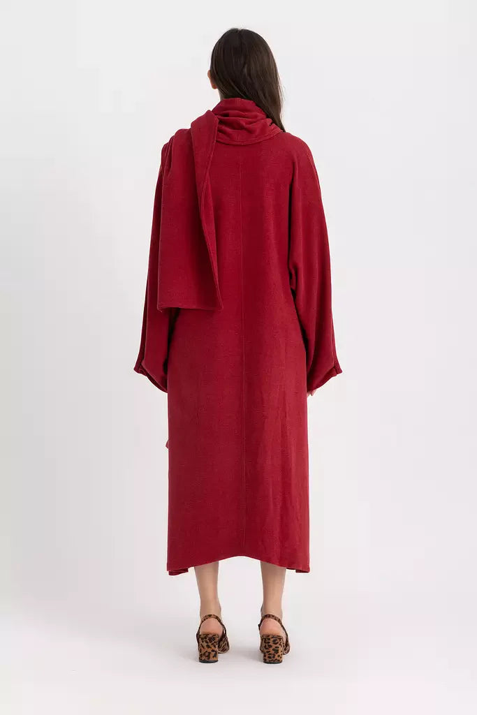 Alina Scarf Dress - Wine