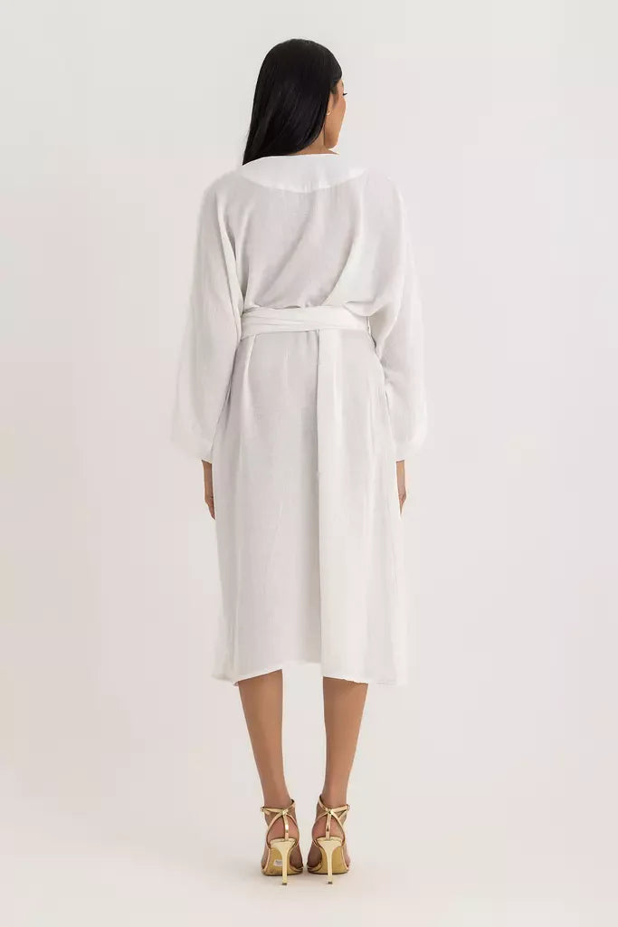 Aline V-neck Dress - Offwhite