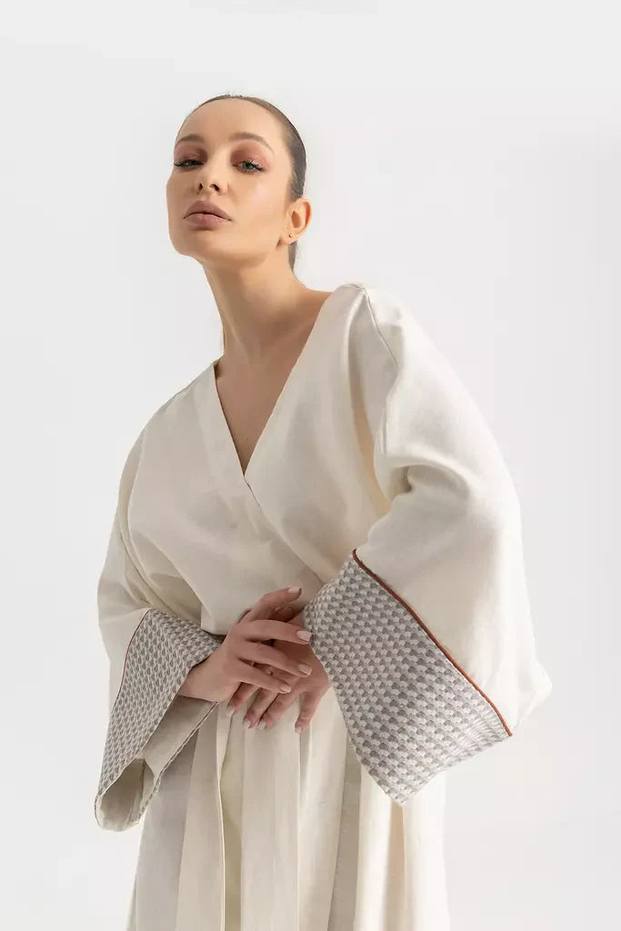Kina Kaftan Dress - Ecru