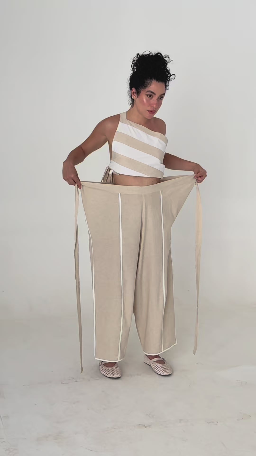 Noa Adjustable Pants - Beige