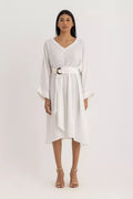 Aline V-neck Dress - Offwhite