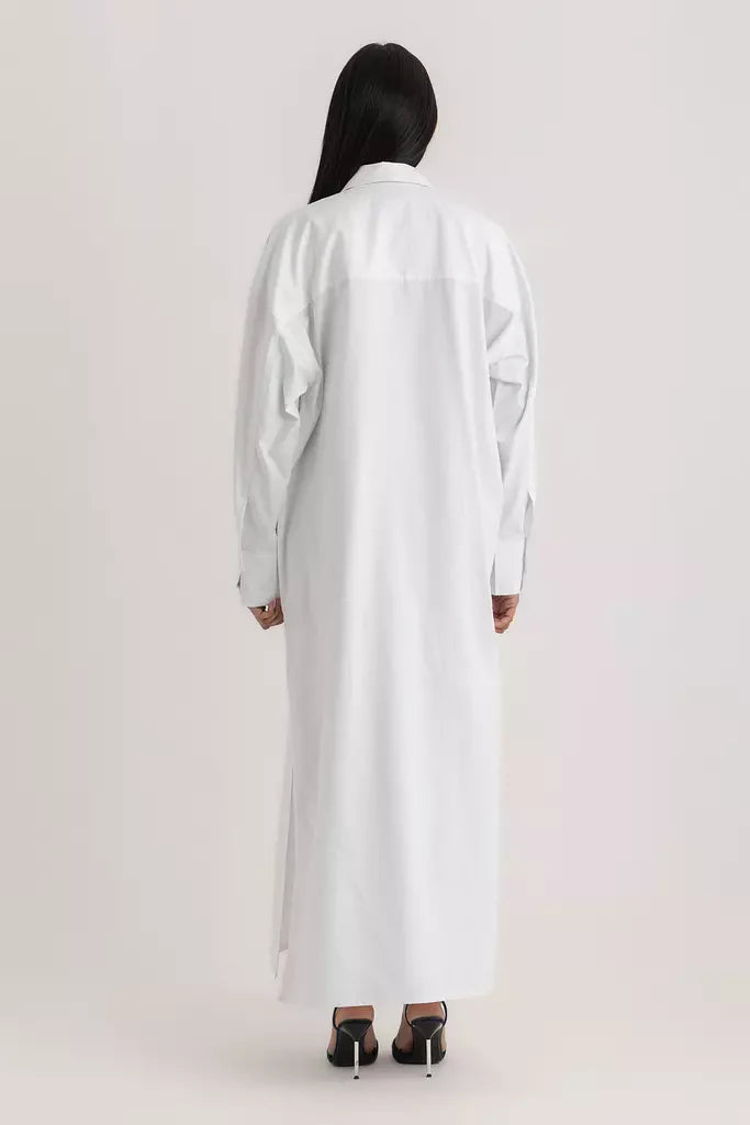 Liza  Maxi Shirt - White Oxford