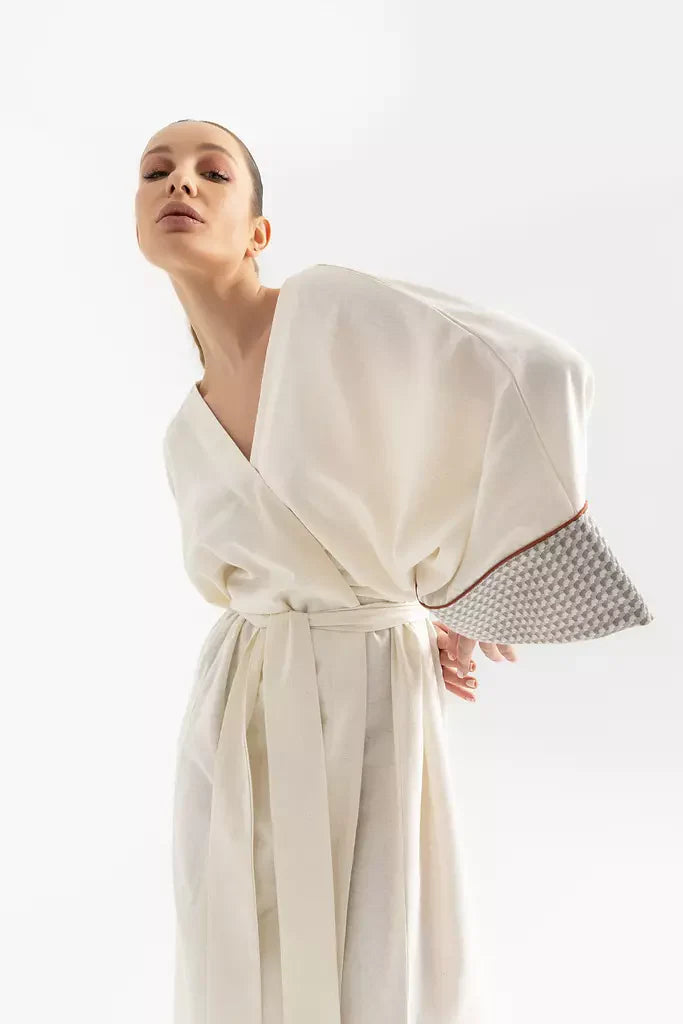 Kina Kaftan Dress - Ecru