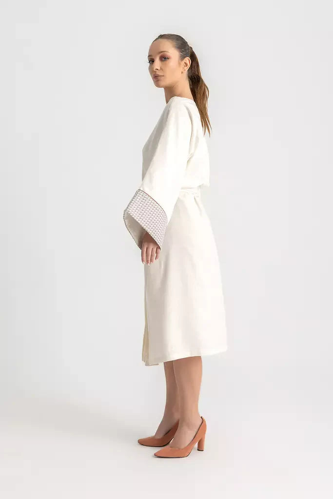 Kina Kaftan Dress - Ecru