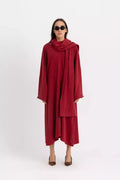 Alina Scarf Dress - Wine