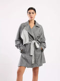Sophia  Trench Coat - Dark Grey