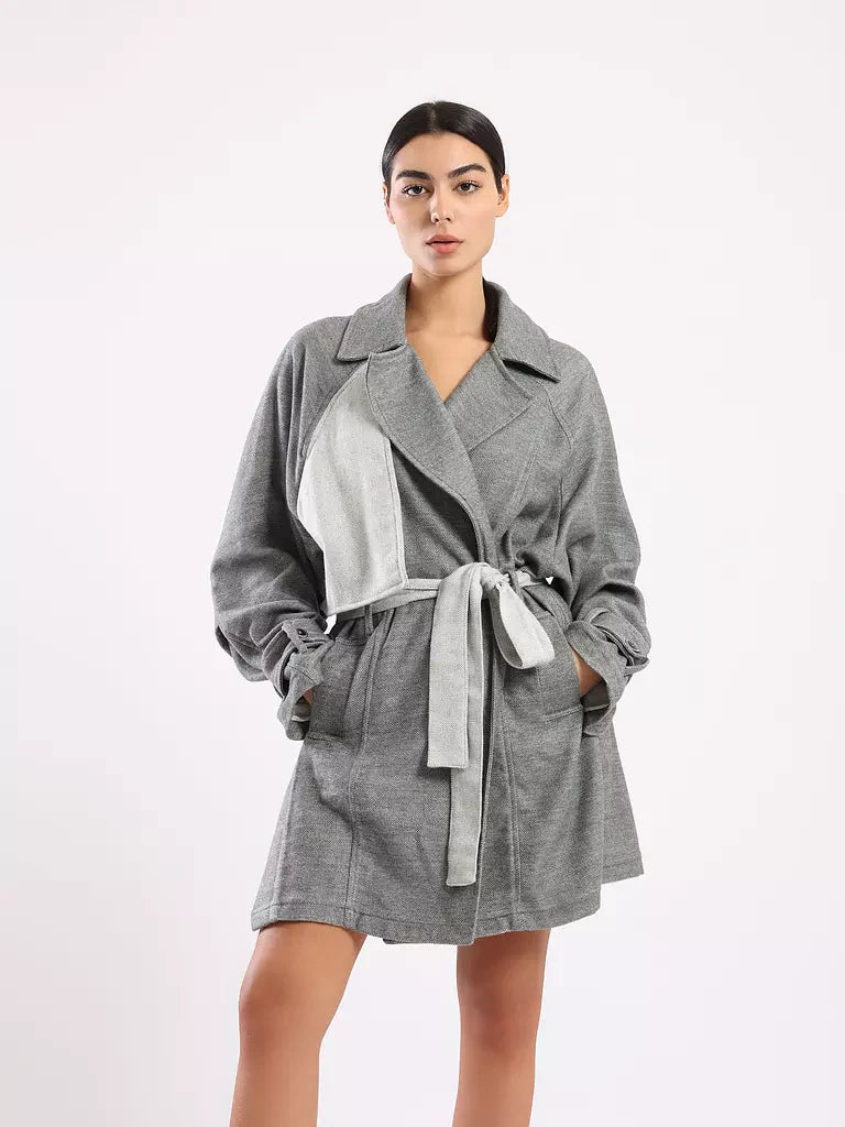 Sophia  Trench Coat - Dark Grey
