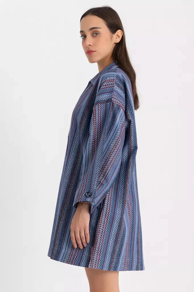 Pola Mini Shirt Dress - Indigo