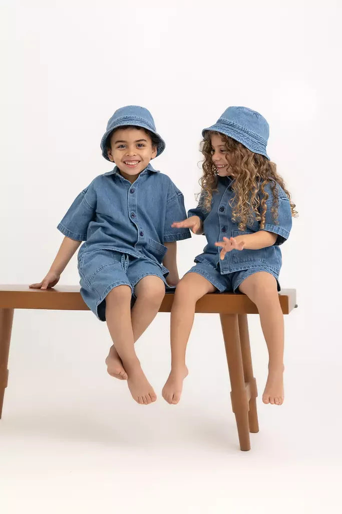 Coucou Kids Bucket Hat - Denim